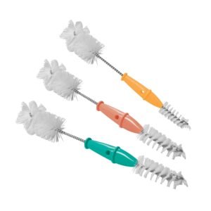 Bottle and Nipple Brushes with stand for draining